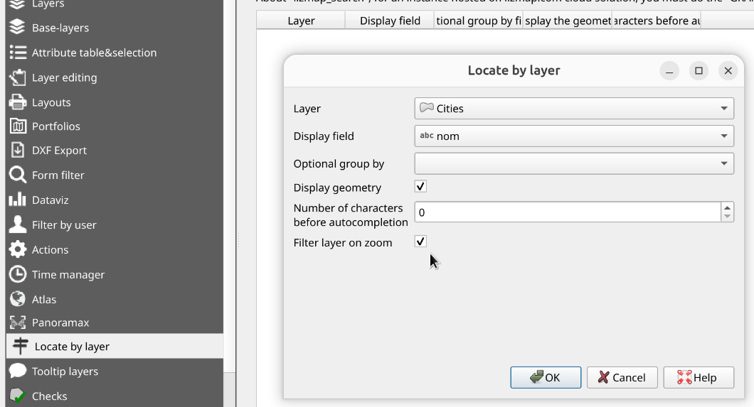 Locate by layer
