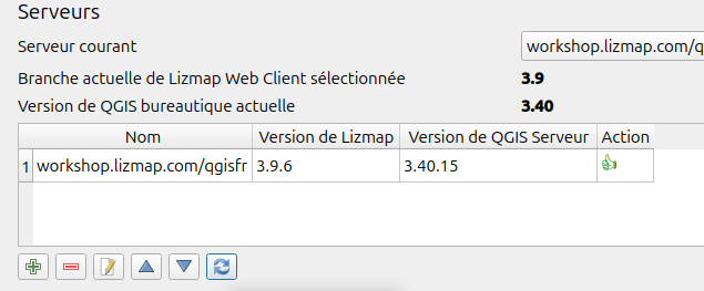 Rafraîchir les serveurs